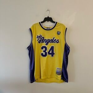 Vintage Delf Korea Lakers Los Angeles 34 Shaquille O’Neal Jersey XL